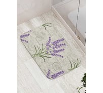 Коврик для ванной комнаты и туалета противоскользящий JoyArty "Цветочное послание" 52x77 см bath_423818
