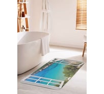 Противоскользящий коврик для ванной и туалета JoyArty  "Окно над морем" 60x100 см bath_12849_60x100