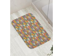 Противоскользящий коврик для ванной и туалета JoyArty "Поле улыбок" 52x77 см bath_423883