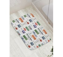 Противоскользящий коврик для ванной и туалета JoyArty  "Почтовые марки" 52x77 см bath_423729