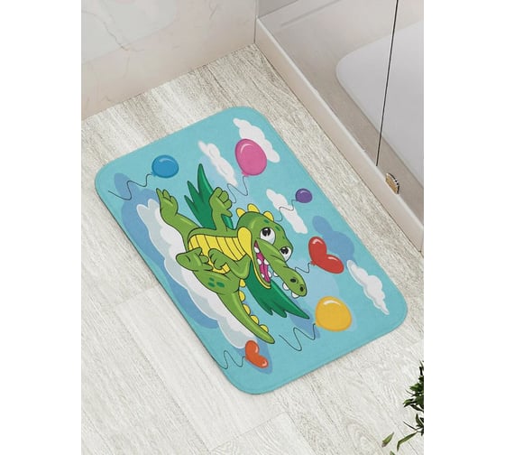 Противоскользящий коврик для ванной и туалета JoyArty "Праздник дракоши" 52x77 см bath_423255 1