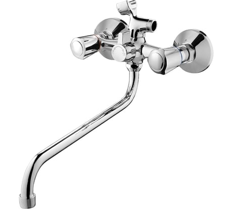 Двуручный смеситель для ванны RUSH Pioneer с поворотным изливом, хром PI7950-51
