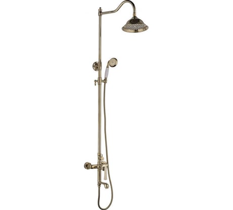 Настенная душевая система со смесителем для ванны RUSH с поворотным изливом, золото FLG0835-5