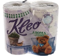 Туалетная бумага Kleo Лаванда, 3 слоя, 4 рулона С6