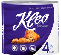 Туалетная бумага Kleo 4 слоя, 4 рулона С200