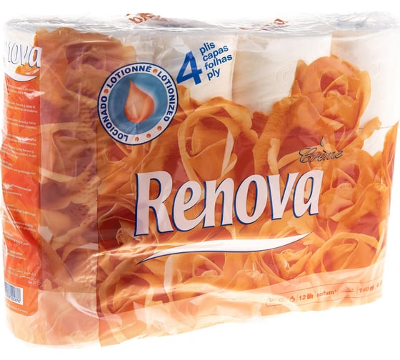 Туалетная бумага Renova Renova 4 слоя, 12 рулонов, Beige 5601028005876 1