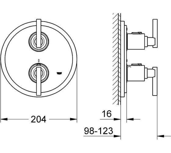 Термостат для ванны Grohe Atrio Jota 19399 19399000