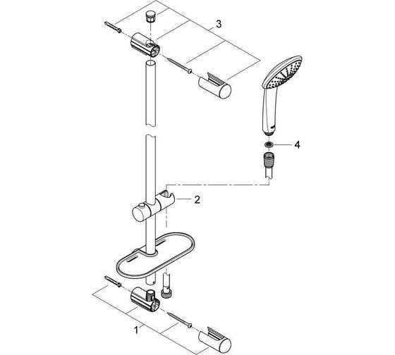 Душевой гарнитур Grohe Моno 600мм 27266001