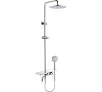 Тропическая душевая система со смесителем для ванны и полкой RUSH PL5535-80