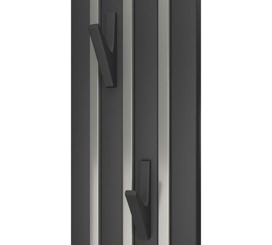 Полотенцесушитель электрический Point Пиано 150x1200 диммер слева, черный/хром PN19722BC
