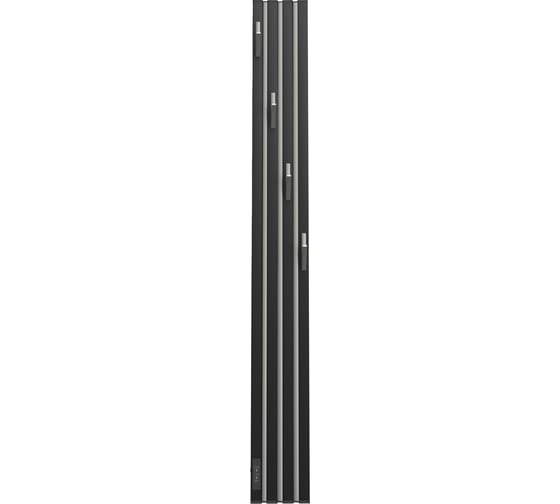 Полотенцесушитель электрический Point Пиано 150x1200 диммер слева, черный/графит блеск  PN19722BGB