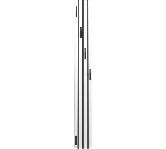 Полотенцесушитель электрический Point Пиано 150x1200 диммер слева, белый/черный PN19722WB