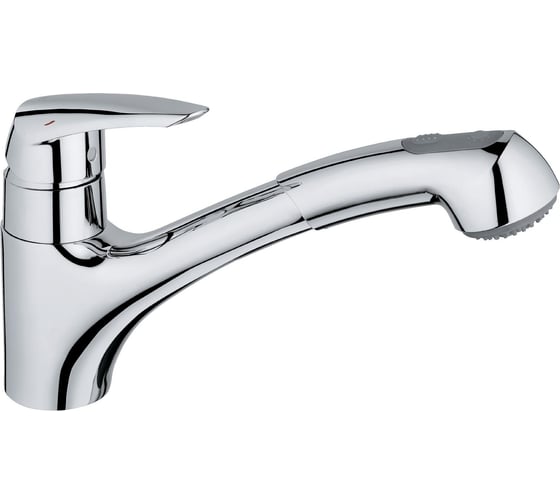 Смеситель однорычажный для мойки с выдвижным изливом Grohe Eurodisc 32257001
