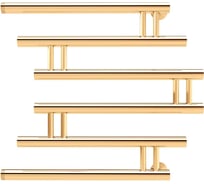Водяной полотенцесушитель INDIGO Фокстрот Zip б/п (н.р.1") 50/50 (к-3, Золото) полная ширина 61см FZW50-50GDK3