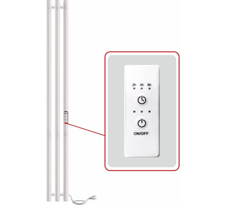 Электрический полотенцесушитель INDIGO Style 3 (electro) 120/13 (скр.монтаж, унив.подкл.R/L, Белый матовый) LSE120-13WMRt