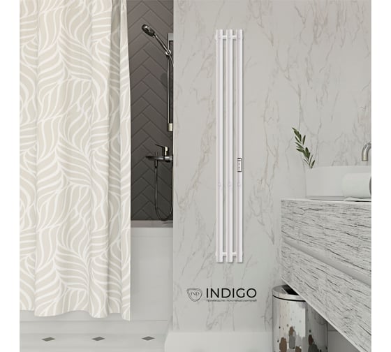 Электрический полотенцесушитель INDIGO Style 3 (electro) 120/13 (скр.монтаж, унив.подкл.R/L, Белый матовый) LSE120-13WMRt