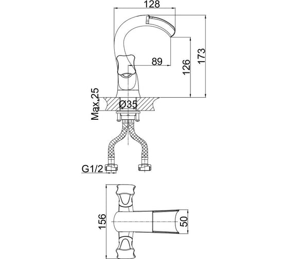 Смеситель для раковины D&K DA1382801