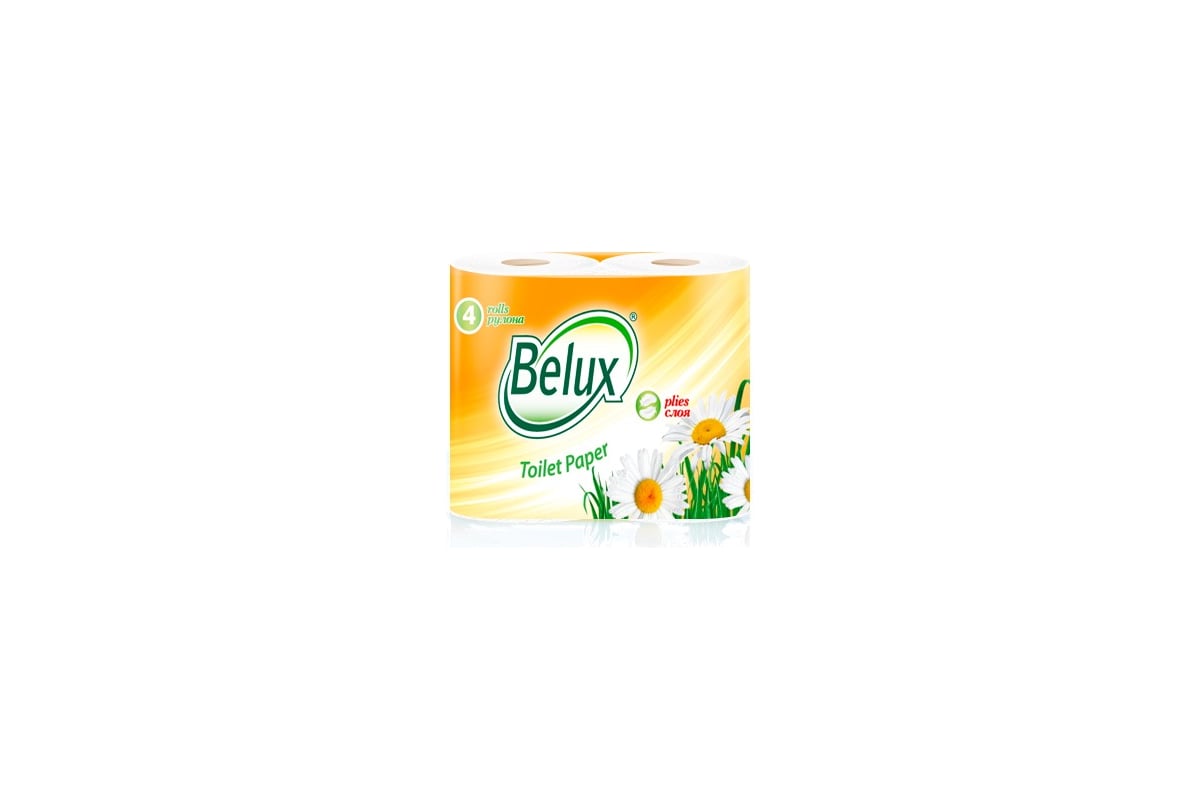 Туалетная бумага Belux белая 2 слоя 4 рулона 800 - выгодная цена ...