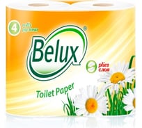 Туалетная бумага Belux белая 2 слоя 4 рулона 800