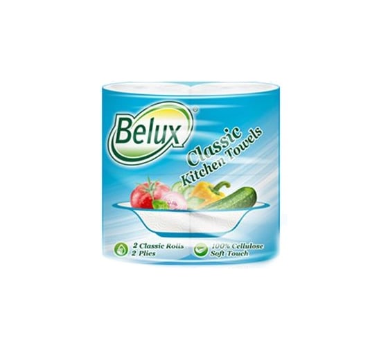 Бумажные полотенца Belux Classic 2 слоя 2 рулона белые 274442