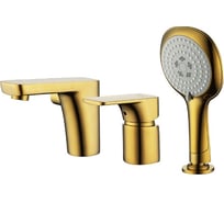 Смеситель на борт ванны D&K врезной золото DA1434903