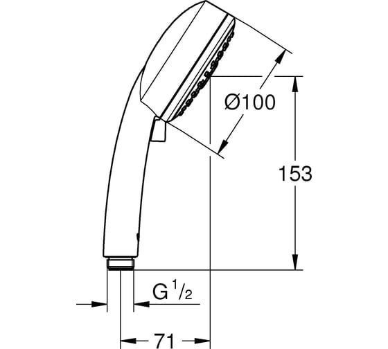 Ручной душ III Grohe New Tempesta Cosmopolitan, 9,5 л/мин 27574002