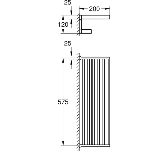 Полка для полотенец Grohe Selection Cube 40804000