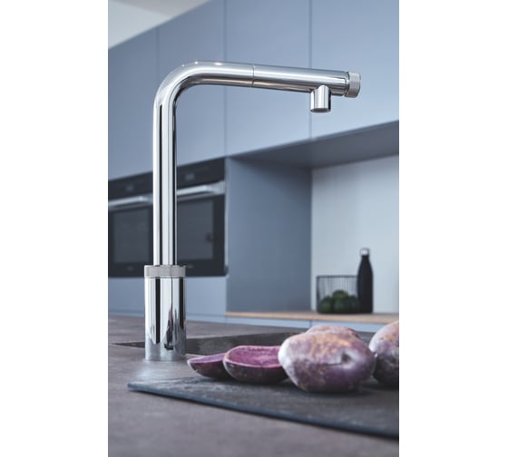 Смеситель для мойки Grohe Minta Smart Control, с выдвижным L-образным изливом 31613A00