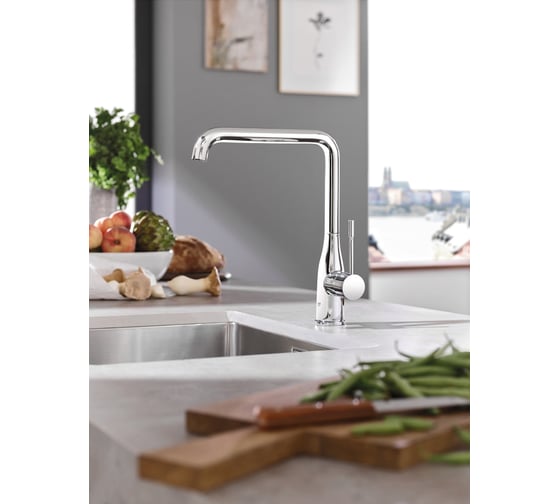 Однорычажный смеситель для мойки Grohe Essence New L- излив 30269000