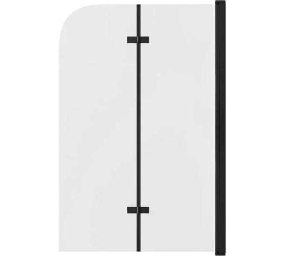 Шторка для ванны Grossman GR-106/100 BLACK (100x150) алюминиевый профиль, стекло прозрачное 6 мм,1 место GR-106100BLACK