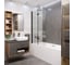 Шторка для ванны Grossman GR-106/100 BLACK (100x150) алюминиевый профиль, стекло прозрачное 6 мм,1 место GR-106100BLACK 2