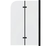 Шторка для ванны Grossman GR-106/110 BLACK (110x150) алюминиевый профиль, стекло прозрачное 6мм 1 место GR-106110BLACK