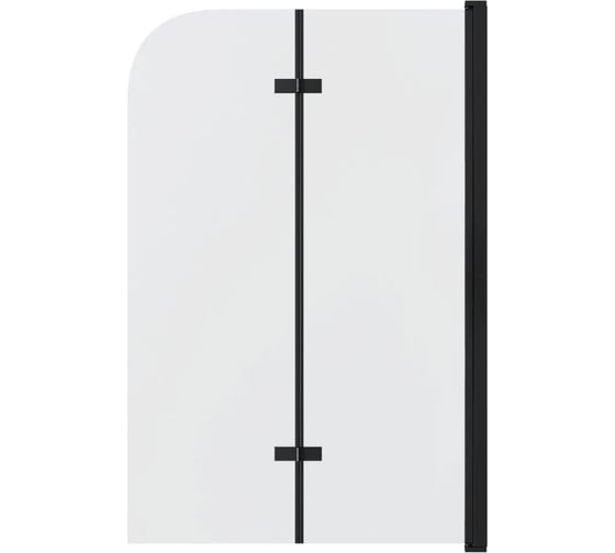 Шторка для ванны Grossman GR-106/110 BLACK (110x150) алюминиевый профиль, стекло прозрачное 6мм 1 место GR-106110BLACK