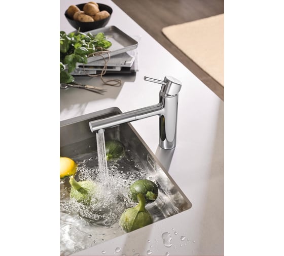 Смеситель для мойки Grohe Concetto с выдвижным изливом, с аэратором 30273001