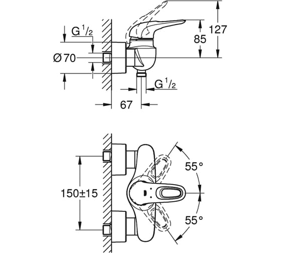 Смеситель для душа Grohe EST 2015 33590LS3