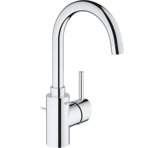 Однорычажный смеситель для раковины Grohe Concetto с высоким изливом, сливной гарнитур 32629002