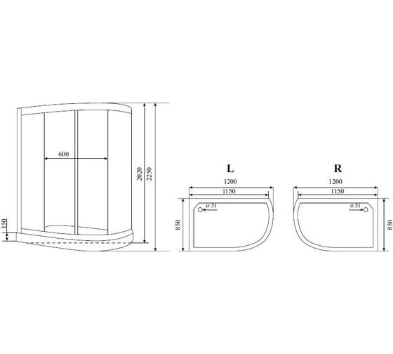Душевая кабина Timo Comfort Clean Glass 12085220 T-8802LC
