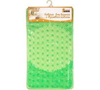 Коврик для ванной Рыжий кот BMM-66-G с массажным эффектом, зеленый, 65х35 см 312219