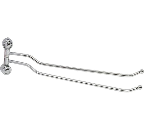 Двойной держатель для полотенца Рыжий кот B0924 хром, металл, пластик, шурупы 002485