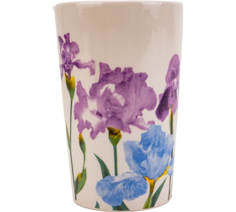 Стакан для ванной комнаты Рыжий кот Ирисы TU-IR керамика 001993