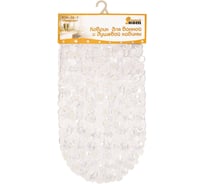 Коврик для ванной Рыжий кот BMP-52-T Камушки овальный, прозрачный, 66х34.5 см 312214