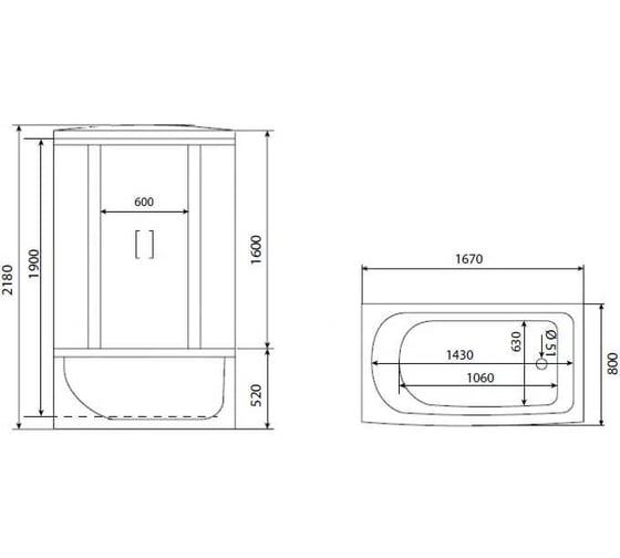 Душевая кабина Timo eco 16880218 TE-0770