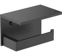 Бумагодержатель с полкой для телефона TIMO Petruma черный 15243/03