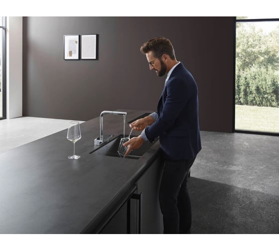 Смеситель для кухни HANSGROHE 73836000 HG M81 Aquno Select 250 с вытяжным душем 00000079117