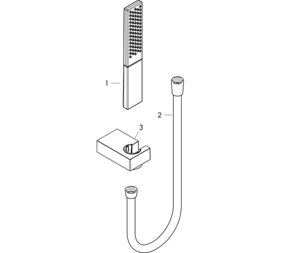 Душевой набор HANSGROHE 26856000 HG Rainfinity 100 1 jet со шлангом 160 см 00000075626