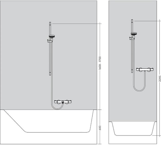 Штанга для душа HANSGROHE 28631670 HG Unica S Puro 90 см 00000071610