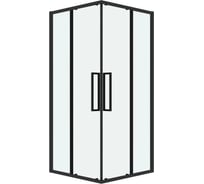 Душевое ограждение Grossman Cosmo 90х90х195 см, квадрат, раздвижное, черный матовый, стекло прозрачное 300.K33.02.9090.21.00