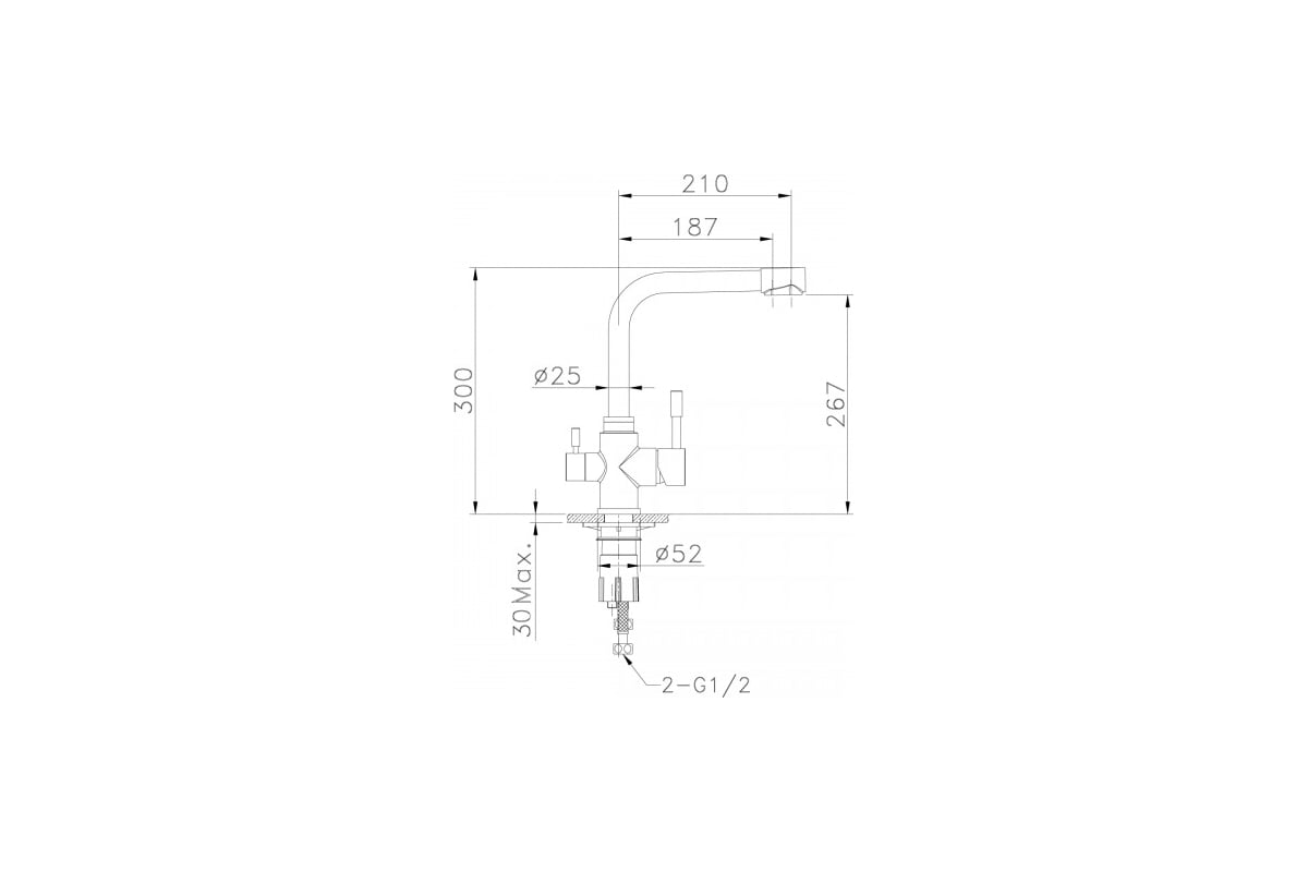 Lm5061g эксперт смеситель для кухни с подключением к фильтру питьевой воды золото