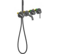 Смеситель встроенный для ванны с душем TIMO Saona черное золото 2314/18YSM