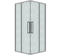Душевое ограждение Grossman Cosmo 90х90х195 см, квадрат, раздвижное, хром, стекло шиншилла 300.K33.02.9090.10.02